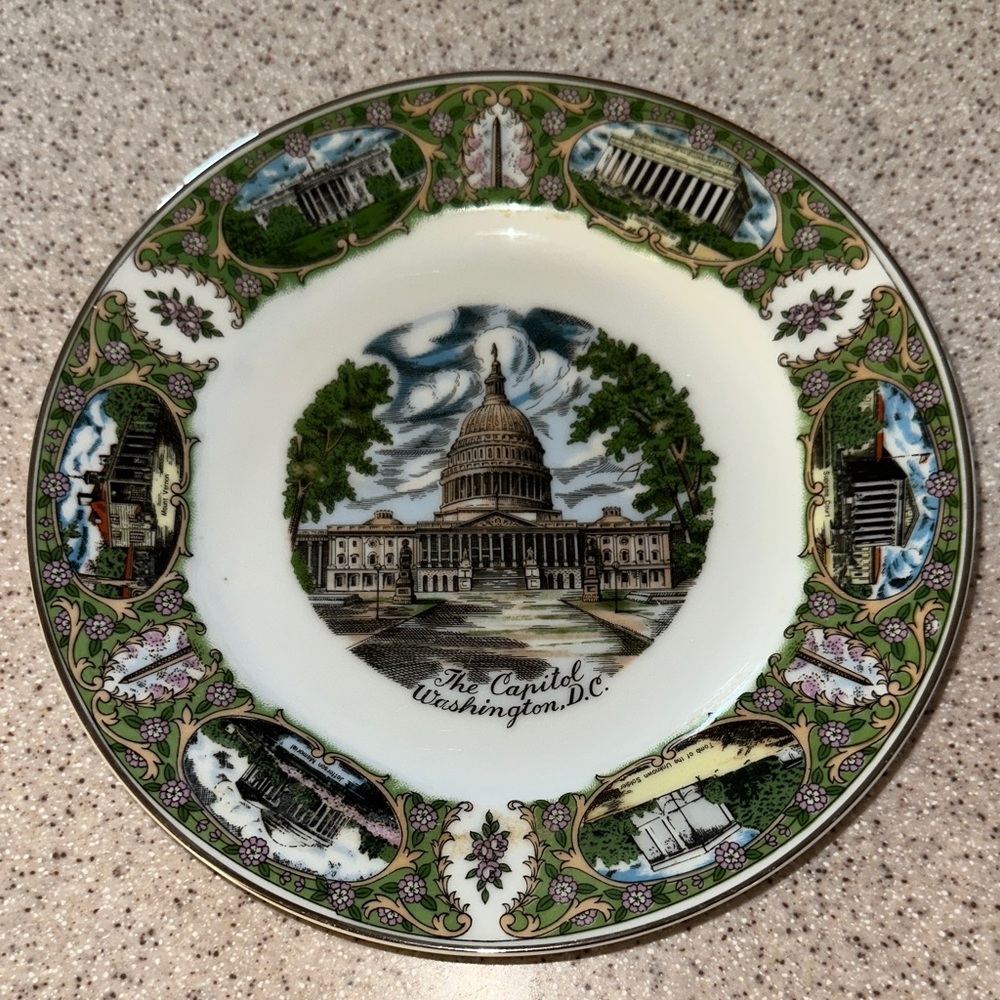 The Capitol Washington D.C. Decorative Souvenir Plate 7.5”